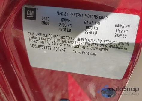 2007 Cadillac Cts Standard from USA, damaged, VIN 1G6DP577270103737